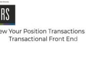 This video shows you how to view your existing position transactions in Transactional Front End.nnTranscript:nHello &amp; Welcome to the Common Human Resources System: CHRS.nIn this video tutorial, you will learn how to view your position transactions in Transactional Front End.nIf you used Transactional Front End to copy or create new positions, you can review those transactions.nYou start by logging in to CHRS. On the Manager Self Service homepage, open the CSU Transactional Front End tile.nGo