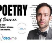 Dr. Sam Illingworth reads his poem Deadly Diets. Poem 10.nnThis collaboration is the first in a series of ideaXme collaborations with scientists, innovators and artists who move the human story forward.The ideaXme creator series is found here: https://radioideaxme.com/creator-series/nnDr. Sam Illingworth, PhD. Atmospheric Physics, is an Associate Professor in Academic Practice at Edinburgh University in the UK. His work and research focus on using poetry and games to develop dialogue between d