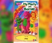 My Party with Barney is a personalized Barney Video that was released on April 10, 1998. A parent/child who wished to purchase this video had to send in a photo of the child and said child&#39;s name, and as the previews said