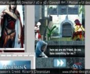 Showcases the Art Direction, Concept Art, 2D, 3D, Motion and UI design portfolio of Arthur Hugot, Senior Art Director in the video-gaming industry since 2001 (mostly working for Ubisoft and Gameloft).n[Assassin&#39;s Creed: Altair&#39;s Chronicles, Wild West Guns, Guitar Rock Tour ™, Prince of Persia Classic, Terminator4: Salvation, Brothers in Arms DS ...]nnVideo-games Credits:nNintendo DS:nAssassin&#39;s Creed: Altair&#39;s Chronicles (c) ubisoft - 2008nGuitar Rock Tour (c) gameloft - 2008nBrothers in Arms