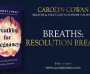One of my very favourites! The Resolution Breath is incredibly soothing. nnLearn more about the breaths in my book: nnhttps://amzn.eu/d/9fPpfw1 nnPlease note that by taking part in this series, you agree to my terms and conditions and have noted the medical disclaimer, which is copied below.nnI very much hope that you find the book, and these videos, a source of comfort and support during your pregnancy and postnatal period. nnIf you have questions or feedback whilst working with the videos pl