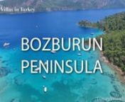 A short video introducing the wonderful unspoilt Bozburun Peninsula in Turkey, home to our luxury villas.All our villas offer the best facilities including 100% eco-friendly pools and free unlimited 4G WiFi. http://www.luxuryvillasturkey.com for the finest luxury villas to rent on the Bozburun peninsula for your luxury holiday. Original music performed by James Duckworth. Copyright acknowledged. Presented by Stephanie.nWelcome to the Bozburun Peninsula in Turkey. nThis area represents unspoilt