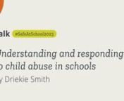 This talk is part of the KCS Child Safeguarding in Education and Childcare online summit 2023 – a global conference on creating safe educational and childcare settings for all children. 14-16 November 2023.nnThis talk defines the concept of safeguarding, identifies different types of abuse and their indicators, focusing specifically on challenges faced in Zambia. It covers how to respond to abuse disclosure and guidelines on how to safely meet with students, including bathroom supervision. Las