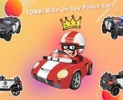 Police car appearance+ working siren+ flashing headlight make the car a miniature of real police car to arouse kids’ hero spirit.nTwo driving modes are designed for interesting interaction between parents and kidsnGo check out: https://us.tobbi.com/product/12v-kids-ride-on-police-car-black/