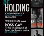 Acclaimed poet Ross Gay launches his new collection BE HOLDING live. This event includes reading, discussion moderated by Patrick Rosal, and audience Q&amp;A. nnBe Holding is a love song to legendary basketball player Julius Erving—known as Dr. J—who dominated courts in the 1970s and ‘80s as a small forward for the Philadelphia ‘76ers. nnBut this book-length poem is more than just an ode to a magnificent athlete. Through a kind of lyric research, or lyric meditation, Ross Gay connects Dr