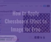 Do you like playing chess? Chess is a strategic board game that has been enjoyed by people all over the world for centuries. Now, with VP Online Chessboard Effect Photo Editor, you can transform your images with chessboard pattern !nnOur online photo editor offers an interesting and creative way to transform your images. With this tool, you can adjust the size of the boxes, offsets, direction, and opacity to create a customized chessboard effect on your image. Experiment with different settings