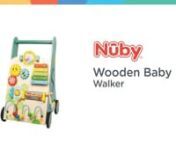 Watch as your little one takes on the world, one step at a time, thanks to our Wooden Baby Walker. If your little one is eager to get up and about, they will love this fun-packed walker. nnWatch as your little one discovers the colourful spinning cogs, twisting blocks, and the learn-to-play xylophone. This cute walker is perfect for when your tiny tot is sitting up and on their way to the next milestone of walking. nnThe solid wooden frame safely encourages and develops your little ones’ fir