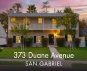 373 Duane Avenue, San Gabriel, CA 91775 - Real Estate For Sale - ©2023 NPW