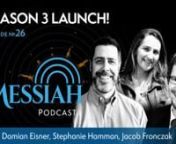 Springtime brings new beginnings, including the launch of a new season of Messiah Podcast! The season three debut introduces our new co-host and producer, Stephanie Hamman, to our podcast audience. This episode also says farewell to departing co-host, Damian Eisner, director of Torah Club. Damian and Jacob interview Stephanie to introduce her to the audience, and Stephanie interviews Damian about his work with the growing Torah Club Bible study network.nn– Episode Timecode –n0:00 – Introdu