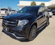 This is a USED 2017 MERCEDES-BENZ GLS AMG GLS 63 offered in Tyler Texas by BMW of Tyler (USED) located at 2401 W Southwest Loop 323, Tyler, TexasnnStock Number: XU88479AAnnCall: (903) 561-7049nnFor photos &amp; more info: nhttp://used.bmwoftyler.netlook.com/detail/used-2017-mercedes-benz-gls-amg-gls-63-tyler-tx-a18430960.htmlnnHome Page: nhttps://www.bmwoftyler.com/