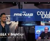 We have a new series!!! The JB&amp;A CollabLab is where we collaborate on a project feautring our vendors tech. Check out the first episode where King Friday and Nick Smith design our Pre-NAB show floor with the BrightSign XT2145!nnLEARN MORE ABOUT BRIGHTSIGN ‣ https://jbanda.com/showcase/brightsign/nn------ CONTACT US ------ n‣ JB&amp;A (formerly Exertis Broadcast)n‣ ‣ https://www.ExertisBroadcast.com/n‣ ‣ JB&amp;A CENTRAL https://videos.jbanda.com/n‣ ‣ 1-415-256-2800