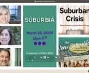 A webinar conversation about new histories of suburbia in the West, featuring Matt Lassiter, Michelle Nickerson, and Becky Nicolaides.nnBecky Nicolaides is the co-coordinator of the LA History &amp; Metro Studies group. She received her B.A. from USC in history and journalism and her Ph.D. in American history from Columbia University. After serving on the faculties of Arizona State University West and UC San Diego, she became an LA-based scholar and historical consultant in 2006. Her work focuse