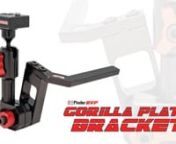 The EVF Gorilla Plate Bracket is used to mount the EVF onto any of the Zacuto Gorilla Kits that use a Gorilla Plate. It can also be used to mount the EVF onto the DSLR Baseplate. The EVF Gorilla Plate Bracket includes a