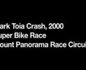 Year 2000, I was racing in Super Bike and Formula Extreme classes at the famous Mount Panorama circuit near Bathurst.We were reaching speeds of over 310 KPH down the straight.Race was eventually won by Factory R1 rider Kevin Curtain.nI was coming 10th before the crash. With a terrible start i fell back to 30th position and clawed back to 10th in just 3 laps...Maybe I should have settled for 30th....:) Would have saved me a broken leg, knee, 4 ribs and a collar bone...oooh the crazy t