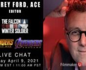 This past Friday we were joined by blockbuster Editor Jeffrey Ford, ACE! Join us as we dive deep into his career under legendary Editor Richard Marks and his continued success in the Marvel Universe the last decade! Tune in and ask questions live! nnJeffrey Ford, ACE was nominated for an ACE Eddie Award for Best Edited Film - Musical or Comedy for