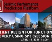 Resilient Design for Functional Recovery Using SP3 (Session 2 of 2) - The Third Webinar in the Case Studies Resilience SeriesnnApril 14, 2021 from 12:00 PM - 1:15 PM PSTnnThis webinar is the second of two SP3 webinar sessions focused on resilient design project examples. Our guest speakers, Mark Moore, Tommy Sidebottom, Steve Marusich and Jessica Westermeyer, show that resilient design for Functional Recovery is not a future idea, but that it is being done now, and they are using it to deliverin