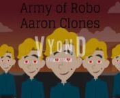 Kyan tries to create a robo clone army of aarons,but the principal gets him into trouble. Music used:Empire March Rise of the skywalker,gagfilms with sound of the bulldog,Bumper tag,and Goanimate with Suspense. Sound used:Suspense mayor,electricity sound,cinematic scary,computer beep,and tradition danger.