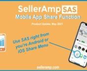 Take us for a test drive: free 14 day trial of SAS - Sourcing Analysis Simplified - awaits you at selleramp.comnnThe SAS mobile app now offers the ability to use the iOS or Android Share menu while you source products via RA, OA or wholesale for your Amazon selling business. This video walks you through this feature and how to best utilize it. n►:43 What the Share feature isn ► 1:11 How Share works on mobile phone &amp; demon ► 2:50 How to see SAS in Share menun ► 3:48 Benefits of us