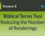 In some cases the number of approved renderings for a Biblical term can become very large.If this happens because a language has many suffixes and prefixes, Paratext has three methods to allow the Biblical Terms tool to only list roots or stems.
