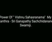 Power of Parayana Vishnu sahasranama Strotram from vishnu strotram