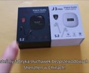 J3 PRO Prawdziwe bezprzewodowe słuchawki stereofoniczne .,Bezprzewodowe słuchawki douszne,Słuchawki Bluetooth,Fabryka w Chinach!,Cena £nhttps://mcsmartwear.comn--------------------nNazwa produktu: Słuchawki Bluetooth J3 PROnZasięg transmisji: 15 metrównWersja Bluetooth: 5.2nWaga obejmuje pudło do pakowania: 182 gramnCzas pracy: 3 do 4 godzinnCzas czuwania: ponad 20 do 25 dninCzas ładowania: 1 godzinanCzas rozmowy: 4 godzinynCzas odtwarzania muzyki: około 2 do 3 godzinnLista pakietów: