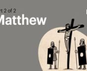 Watch our overview video on Matthew 14-28, which breaks down the literary design of the book and its flow of thought. In Matthew, Jesus brings God’s heavenly kingdom to earth and invites his disciples into a new way of life through his death and resurrection.