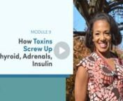 In this video I’m going to share how toxins screw up three vital hormonal areas, thyroid, adrenals, and insulin and how that happens...nThe traditional approach to detox uses little in the way of true medical science!nnJuice detoxes, mono-diets like the grapefruit diet, and fasting with just water might help you to shed a few pounds but in order to really detox properly you have to follow the science!!nnYou see.. nnMany of toxic things our bodies are exposed to through food, cosmetics, air, wa