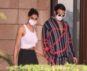 Ranveer Singh and Deepika Padukone have never failed to give us couple goals. Today, as Deepika was spotted near the Gateway of India, hubby Ranveer Singh was snapped entering Mumbai&#39;s iconic hotel The Taj Mahal Palace in his usual quirky getup. The Gully Boy actor was spotted in a striped co-ord set with blue, red and white details and he also added a pair of cool white sunglasses to complete his look. He was then joined by Deepika. They entered the hotel together. Watch this entire video to kn