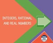 Spr9.1.1 - Integers, Rational and Real Numbers from integers numbers