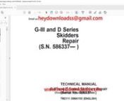 https://www.heydownloads.com/product/john-deere-g-iii-d-series-skidders-repair-manual-pdf-download/nnJohn Deere G-III &amp; D Series Skidders Repair Manual - PDF DOWNLOADnnSECTION 00—General Information SECTION 11—Park BrakenGroup 01—Safety Information Group 1111—Active ElementsnGroup 0003—Torque Values Group 1160—Hydraulic SystemnSECTION 01—Wheels SECTION 17—Frame, Chassis, or Supporting Group 0110—Powered Wheels and Fastenings 01 StructuresnGroup 1740—Frame InstallationnSEC