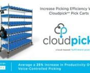 Looking to revamp your fulfillment operations? PFS&#39; CloudPick pick carts increase picking speed, reduce pick errors, shorten training time and lower overall operating costs.nnExplore cloud-based picking technology: https://bit.ly/3bPPkzMnnIncrease picking speed, reduce pick errors, shorten training time and lower overall operating costs with CloudPick pick carts. nnPriced on a subscription model, our CloudPick carts are pre-built, lighted pick carts for deployment within your existing fulfillmen
