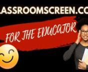 A great daily tool to use in almost every education scenario is Classroomscreen.com for Educators. I use this widget rich classroom management tool in every type of class I teach. Classroom Screen is cloud-based and is super user-friendly allowing every level of technology using teacher success in his or her space.nn▬▬▬▬▬▬▬▬▬▬▬▬▬▬▬▬▬▬▬▬▬▬▬▬▬▬▬nnTable of Contentsnn00:00 Intronn00:10 Objective - classroomscreen.comnn00:39 Pricenn00:53 My Screen