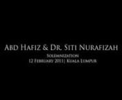 Abdul Hafiz+Dr.Siti Nurafizah from hafiz abdul