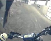 Mike D. on the Berg at Nemx indoor motocross. Jumping with the helmet cam. Hillside motorcycle riding club.