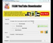 FAHMyoutube downloader 1.0 is realy a blessing for the video lovers. every body these days wants to have his own video library so that he can enjoy those videos in free and relax time with his family and friends. So if some one want to download videos then what better source he can use than youtube. FAHMyoutube downloader is real quick solution if you want to download any youtube video in any Quality from Low to HD. you will just need to provide the URL of the video on youtube and will have sele