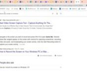 record your screen on windows - Google Search - Google Chrome 2021-07-27 10-56-08 from google chrome on windows 10 mode