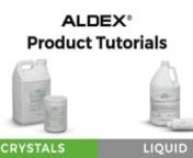 Cold-Sterile &amp; Glutaraldehyde Disposal Made EasynnAldex neutralizes and crosslink’s 10% formalin or up to 4% glutaraldehyde and converts it into a non-toxic, non-hazardous end-product that can be safely disposed of ‘down the drain’ with our liquid product or placed in your regular trash with our crystalline powder product.nnAldex also reduces exposure to potentially hazardous vapor emanating from most aldehydes.nnAldex® (available in Liquid (GL1 &amp; GL15) and Crystal (1010 &amp; 301