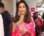 Is she even 54? We’re in denial! Madhuri Dixit Nene in a pink saree is a sight to behold as she gets snapped in the city. The actress in traditional silhouettes is something never fails to create an impact. Madhuri Dixit picked up a resplendent six-yard and an embellished sleeveless blouse. The 90s diva was all about charm, grace, and poise as she made her way to an event in the city. Raveena Tandon too left us impressed with her top-notch styling. She looked fit as a fiddle in an Indo-western