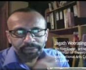 Jagath Weerasinghe - Chairman of Theertha International Arts Collective, Sri Lanka - talks about the project &#39;Ape Game&#39;, a project that involves the community to do research on cultural and historical heritage. It channels the community energy to preserve, manage and value the heritage as collective responsibility and emphasis that irrespective of which ethnic/ religious root reflects these cultural and historical property it is nevertheless be viewed as part of overall Sri Lankan heritage and t