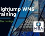 High-jump WMS TrainingnnAfter receiving High jump WMS online certification from Nisa training, you will be familiar with HJMP products, Warehouse management system requirements, SCM Fundamentals, web and DB servers, etc.nnHigh jump WMS is warehouse management software specially designed for businesses to manage complex supply chain management effectively. High jump WMS features are scalable and mobile-enabled execution platforms. The functionalities integrated with the technology prioritize both