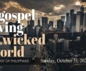 Series Title: Gospel Living in a Wicked Worldnkeltys.orgnText: Philippians 2:14-18nTitle: Shining and SharingnBig Idea: The church is called and empowered to shine for Jesus and share Jesus before the world.nn1. We work out together so that we can ________ out together!nn2. We work out and reach out together for the ________ of God’s people!nnPractice Steps:nn1. nn2. nn3.nnDiscussion Questions:n1. Why is it important that the church look different from the world? What are the primary ways the