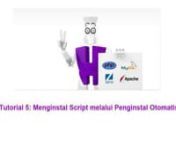 Video panduan untuk menginstal script populer seperi wordpress, joomla, PhpBB dan lain-lain di Hostinger Indonesia (IDHostinger)