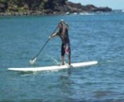Dave Kalama Demonstrates first the Hawaiian and then the Tahitian paddle strokes in Maliko Gulch.