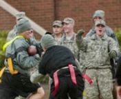 The Turkey Bowl is a long-standing Army tradition in which units - typically battalion-sized elements - pit some of their noncommissioned officers against the officers in a game of competitive rivalry, though most games end with a boost in morale. Written article below:nnJOINT BASE LEWIS-McCHORD, Wash. - Who knew dividing an Army unit could actually bring it closer together?nnThat’s the end result the 864th Engineer Battalion saw Nov. 18 during a morning football game on Lewis-North that was p