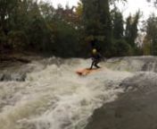 Local SUP and kayak paddlers taking advantage of Hurricane Sandy dropping tons of rain in Reedy Creek, Richmond VA