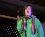 Matthew speaks on behalf of the Kids in Stripy Scarves group, as part of a night of music dedicated to Lynne McGeehan, held at The Rock in Portstewart, Northern Ireland in December 2009. nnLynne, a passionate musician, youth worker and stripe-wearer died suddenly in December 2008. To mark the one year anniversary, former musical colleagues, friends and family came together to share favourite stories and songs.nnLynne was appointed youth worker at St. Mark&#39;s, Portadown in the summer before her pa