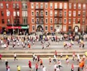 Timelapse video taken of the 2009 New York City Marathon.nnLocation between miles 6 and 7 on 4th Avenue in Brooklyn.nnShot on a Canon EOS 5D with a TS-E 24mm f/3.5L Tilt Shift lens.n n1,641 frames - 1 frame every 5 seconds - Average Exposure f/4.5 @ 1/320.nnnhttp://www.mdkmc.com