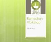 As-salamu alaikum, this is a Ramadan Workshop titled