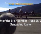 Here is a compilation video with the actual HD sound from a B-17 bomber that stopped in Sandpoint Idaho on June 25, 2012. All the sound is from the Sennheiser MKH-8040ST. It was a beautiful, sunny summer day out on the airfield. I had no idea this plane was going to be in town that day. I only found out as I was recording bullet impacts and I heard this faint rumble-drone sound. I looked up and saw a B-24 bomber heading my way.nnI quickly grabbed the microphone I was recording with and pointed i