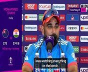 Mohammed Shami says he was happy about India&#39;s success while he was on the bench.
